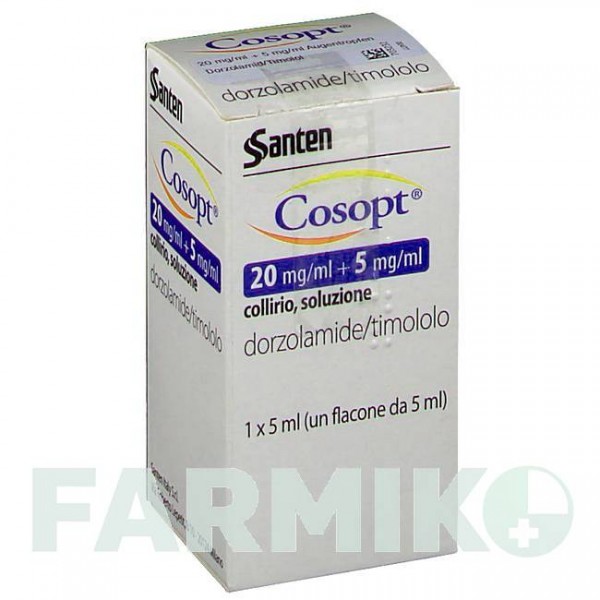 КОСОПТ (COSOPT) краплі 6x5 мл - Тимолол, Дорзоламід EMRA-MED