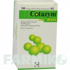 КОТАЗИМ (COTAZYM) 20000 капсулы 100 шт - Мультиэнзимы CHEPLAPHARM
