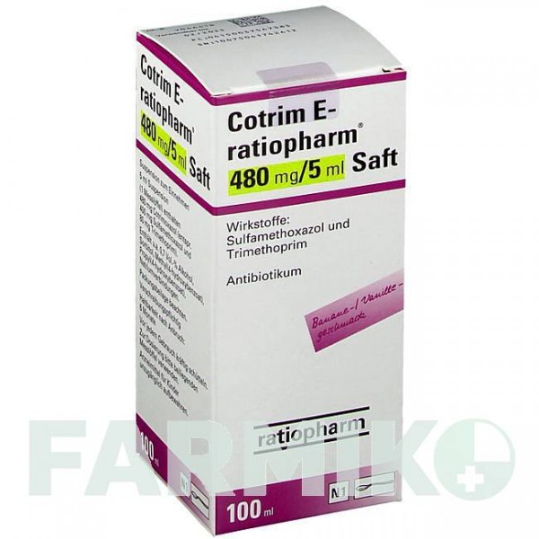 КОТРИМ (COTRIM) 480 мг/5 мл сироп 100 мл - Сульфаметоксазол, Триметоприм RATIOPHARM