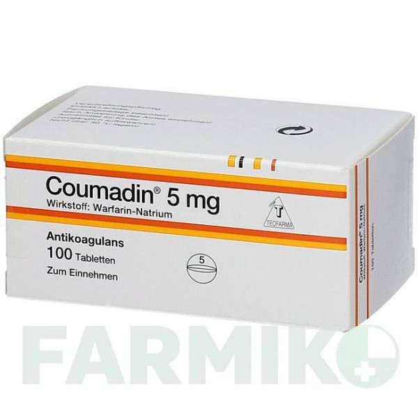 КУМАДИН (COUMADIN) 5 мг таблетки 100 шт - Варфарин TEOFARMA