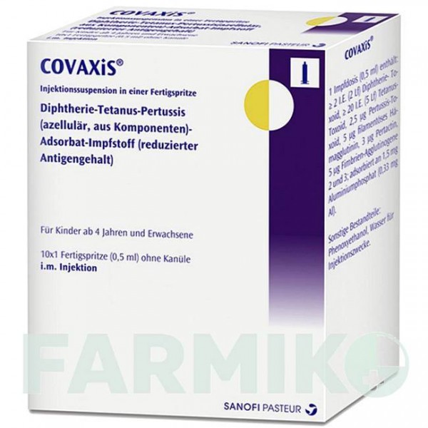 КОВАКСИС (COVAXIS) шприци 10 шт - Коклюш антиген с токсоидами SANOFI