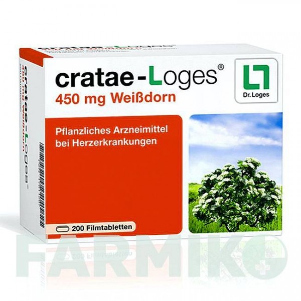 КРАТЕ (CRATAE) 450 мг таблетки 200 шт - Листя глоду DR.LOGES