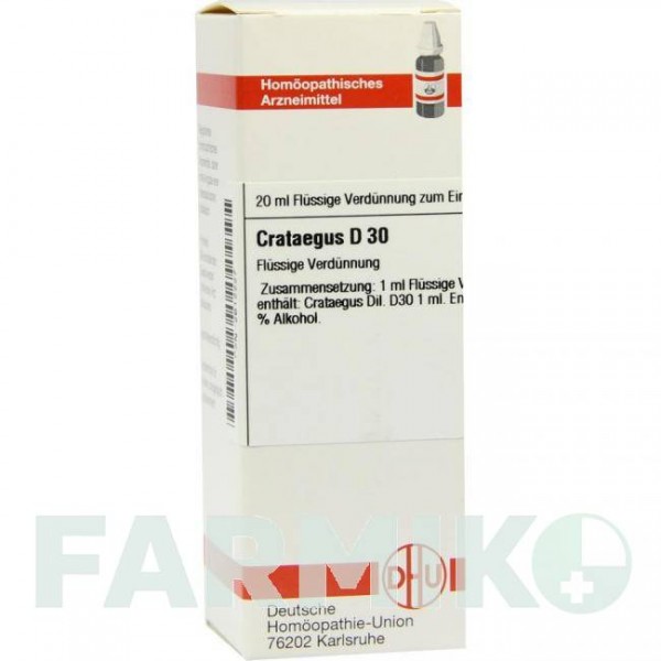 КРАТЕГУС (CRATAEGUS) D 30 раствор 20 мл - Гомеопатия DHU