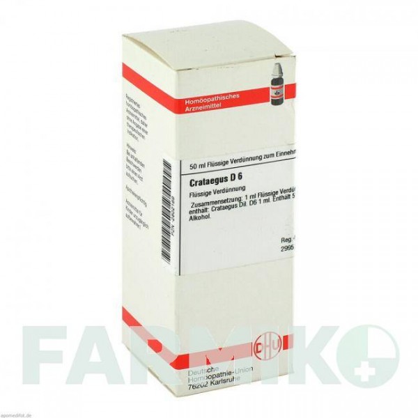 КРАТЕГУС (CRATAEGUS) D 6 раствор 50 мл - Гомеопатия DHU