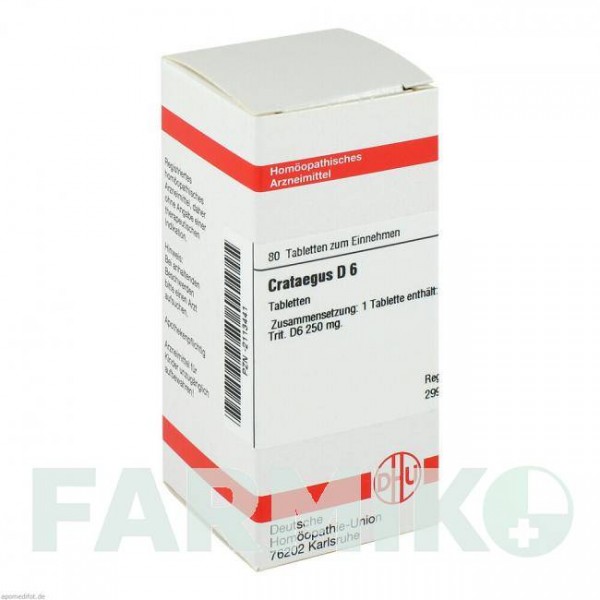 КРАТЕГУС (CRATAEGUS) D 6 таблетки 80 шт - Гомеопатия DHU