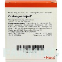 КРАТЕГУС ІНЬЄЛЬ (CRATAEGUS INJEEL) ампули 10 шт - Гомеопатія BIOLOGISCHE HEILMITTEL HEEL