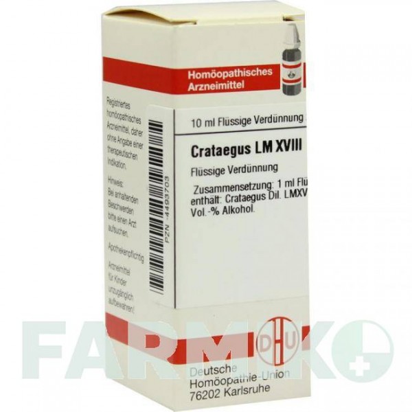КРАТЕГУС (CRATAEGUS) LM XVIII раствор 10 мл - Гомеопатия DHU