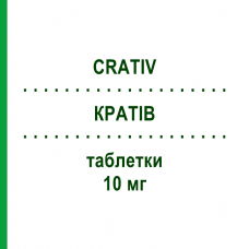 КРАТІВ (CRATIV) 10 мг таблетки 28 шт - Розувастатин AGIPS FARMACEUTICI
