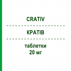 КРАТІВ (CRATIV) 20 мг таблетки 28 шт - Розувастатин AGIPS FARMACEUTICI