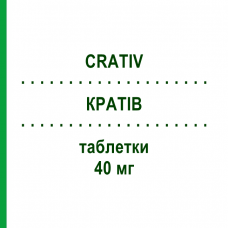 КРАТІВ (CRATIV) 40 мг таблетки 28 шт - Розувастатин AGIPS FARMACEUTICI