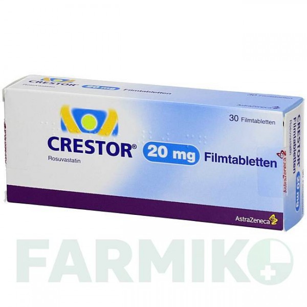 КРЕСТОР (CRESTOR) 20 мг таблетки 30 шт - Розувастатин ASTRAZENECA