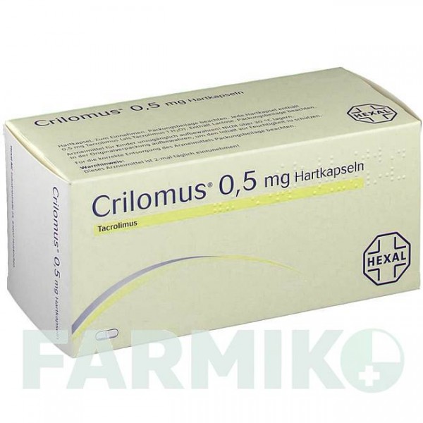 КРИЛОМУС (CRILOMUS) 0,5 мг капсули 50 шт - Такролімус HEXAL