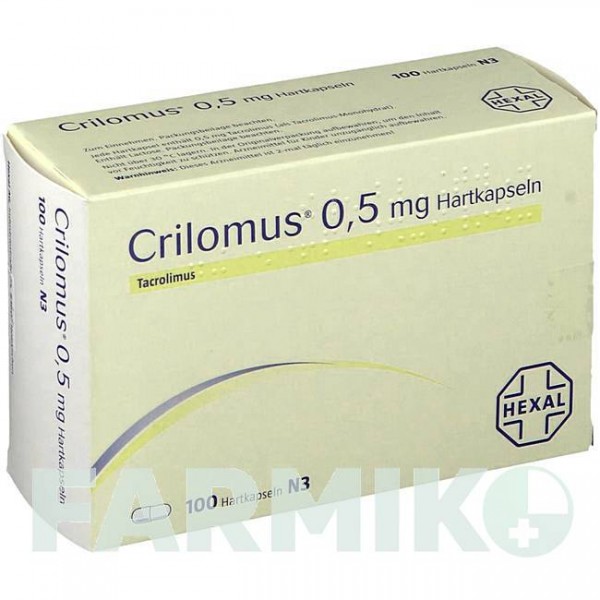 КРИЛОМУС (CRILOMUS) 0,5 мг капсули 100 шт - Такролімус HEXAL