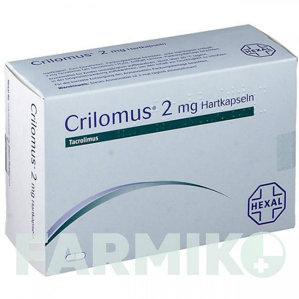 КРИЛОМУС (CRILOMUS) 2 мг капсули 50 шт - Такролімус HEXAL