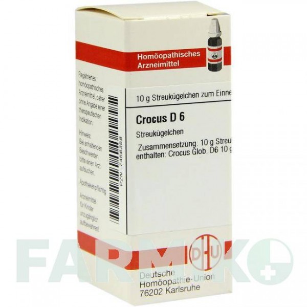 КРОКУС (CROCUS) D 6 глобули 10 г - Гомеопатия DHU