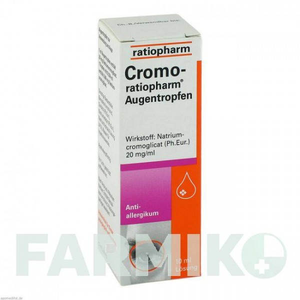 КРОМО (CROMO) краплі 10 мл - Кромогліциєва кислота RATIOPHARM