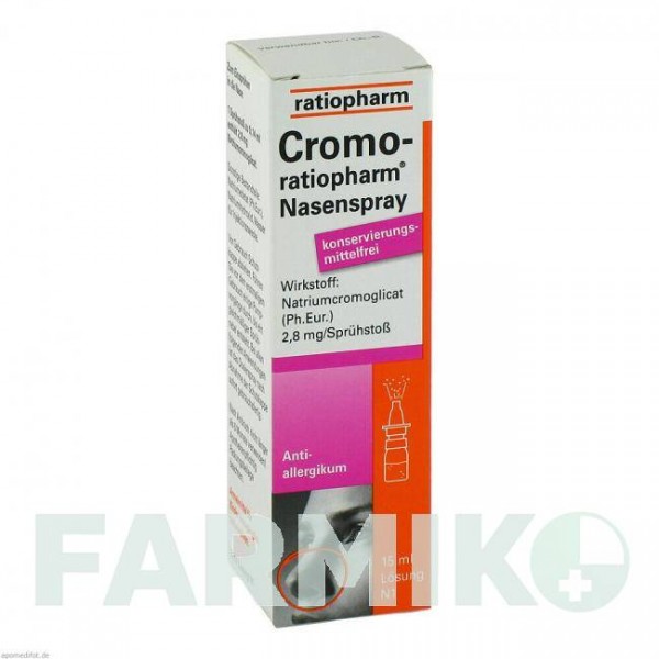 КРОМО (CROMO) спрей 15 мл - Кромоглициевая кислота RATIOPHARM