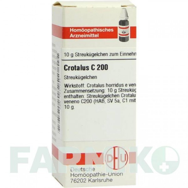 КРОТАЛЮС (CROTALUS) C 200 глобули 10 г - Гомеопатия DHU