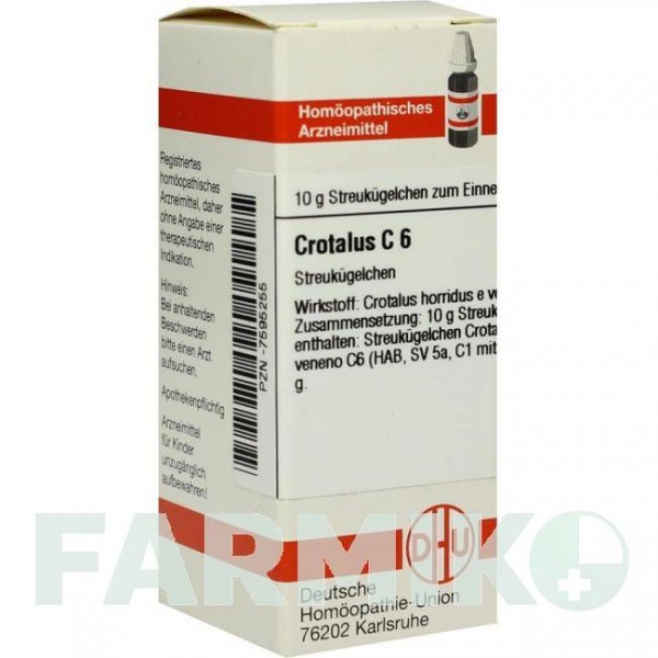 КРОТАЛЮС (CROTALUS) C 6 глобули 10 г - Гомеопатия DHU