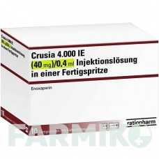 КРУЗІЯ (CRUSIA) 4000 МО 40 мг/0,4 мл розчин 10 шт - Еноксапарин RATIOPHARM