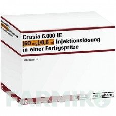 КРУЗІЯ (CRUSIA) 6000 МО 60 мг/0,6 мл розчин 12 шт - Еноксапарин RATIOPHARM