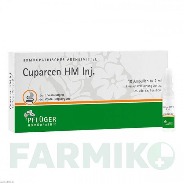 КУПАРЦЕН (CUPARCEN) розчин для ін'єкцій 10 шт - Гомеопатія HOMOOPATHISCHES ALEXANDER PFLUGER