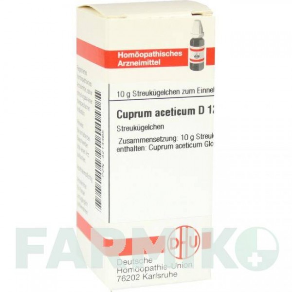 КУПРУМ АЦЕТИКУМ (CUPRUM ACETICUM) D 12 глобули 10 г - Гомеопатия DHU