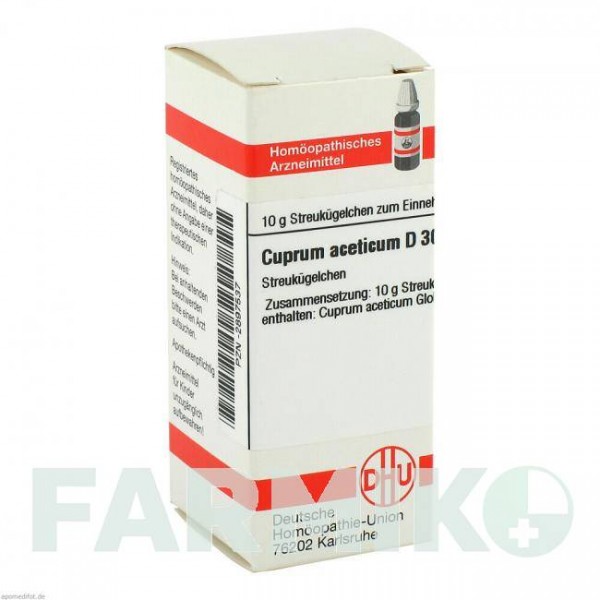 КУПРУМ АЦЕТИКУМ (CUPRUM ACETICUM) D 30 глобули 10 г - Гомеопатия DHU