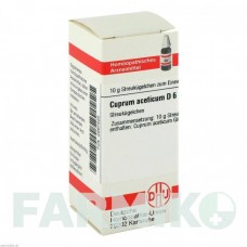 КУПРУМ АЦЕТИКУМ (CUPRUM ACETICUM) D 6 глобули 10 г - Гомеопатия DHU