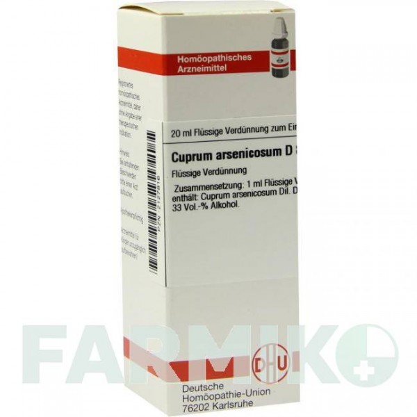 КУПРУМ АРСЕНИКОЗУМ (CUPRUM ARSENICOSUM) D 8 раствор 20 мл - Гомеопатия DHU