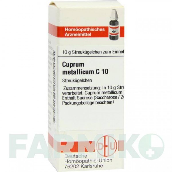 КУПРУМ МЕТАЛЛИКУМ (CUPRUM METALLICUM) C 10 глобули 10 г - Гомеопатия DHU