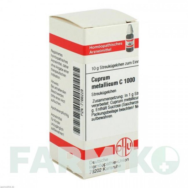 КУПРУМ МЕТАЛЛИКУМ (CUPRUM METALLICUM) C 1000 глобули 10 г - Гомеопатия DHU