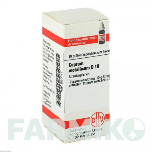 КУПРУМ МЕТАЛЛИКУМ (CUPRUM METALLICUM) D 10 глобули 10 г - Гомеопатия DHU