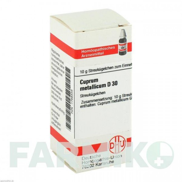 КУПРУМ МЕТАЛЛИКУМ (CUPRUM METALLICUM) D 30 глобули 10 г - Гомеопатия DHU