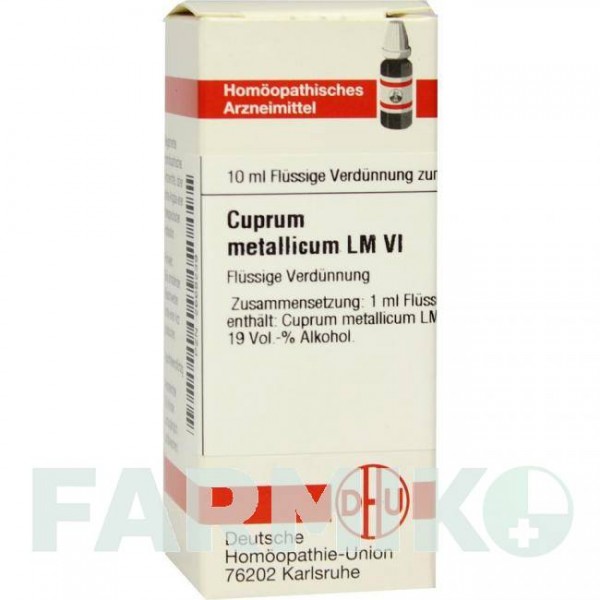 КУПРУМ МЕТАЛЛИКУМ (CUPRUM METALLICUM) LM VI раствор 10 мл - Гомеопатия DHU