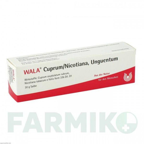 КУПРУМ НІКОТІАНА (CUPRUM NICOTIANA) мазь 30 г - Гомеопатія WALA HEILMITTEL