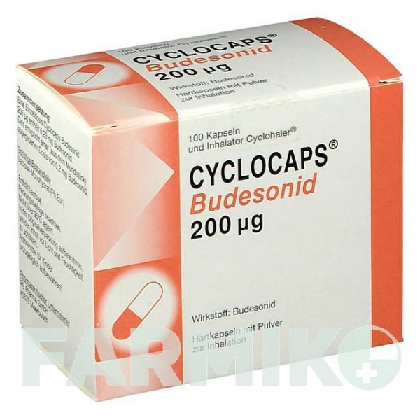 ЦИКЛОКАПС (CYCLOCAPS) 200 мкг капсули 100 шт - Будесонід PB PHARMA