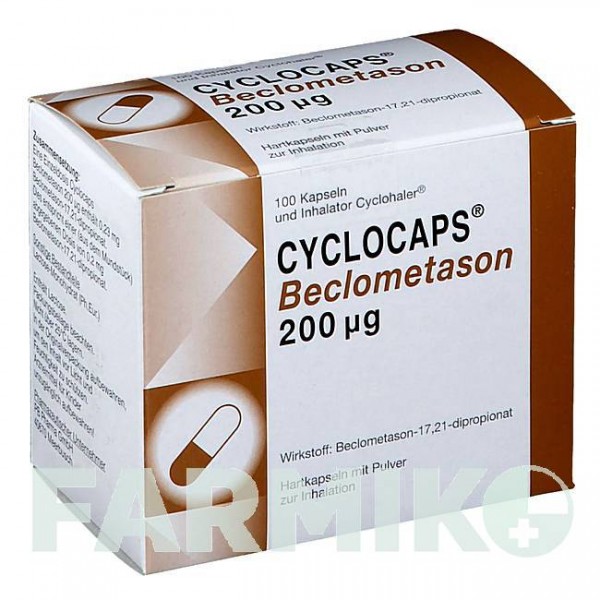 ЦИКЛОКАПС (CYCLOCAPS) 200 мкг капсулы 100 шт - Беклометазон PB PHARMA