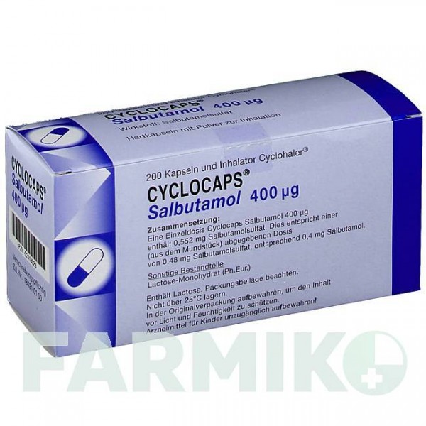 ЦИКЛОКАПС (CYCLOCAPS) 400 мкг капсули 200 шт - Сальбутамол PB PHARMA