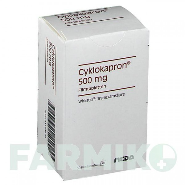 ЦИКЛОКАПРОН (CYKLOKAPRON) таблетки 50 шт - Транексамовая кислота MEDA PHARMA