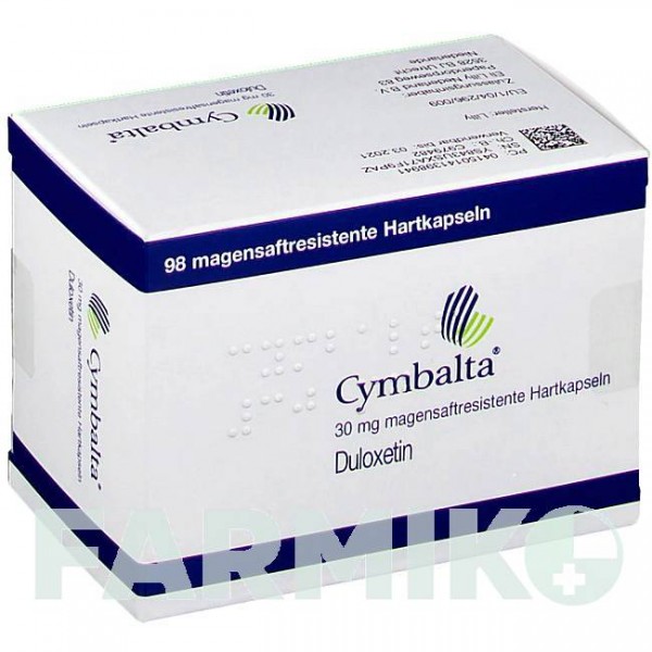 СІМБАЛТА (CYMBALTA) 30 мг капсули 98 шт - Дулоксетин 1 0 1 CAREFARM