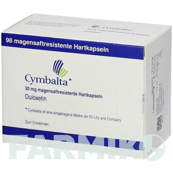СИМБАЛТА (CYMBALTA) 30 мг капсулы 28 шт - Дулоксетин KOHLPHARMA