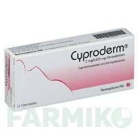 ЦИПРОДЕРМ (CYPRODERM) 2 мг/0,035 мг таблетки 21 шт - Ципротерон, Эстроген DERMAPHARM