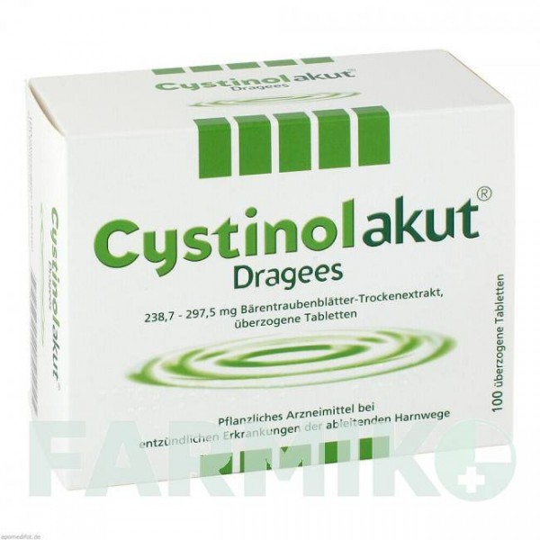 ЦИСТИНОЛ (CYSTINOL) таблетки 100 шт - Листья толокнянки MEDICE PUTTER