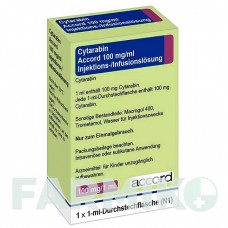 ЦИТАРАБИН (CYTARABIN) 100 мг/мл 100 мг раствор 1 шт - Цитарабин ACCORD HEALTHCARE