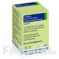 ЦИТАРАБИН (CYTARABIN) 100 мг/мл 1000 мг раствор 1 шт - Цитарабин ACCORD HEALTHCARE
