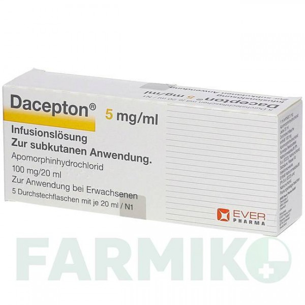 ДАЦЕПТОН (DACEPTON) 5 мг/мл 20 мл раствор 5x20 мл - Апоморфин EVER PHARMA