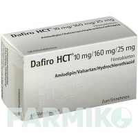 ДАФІРО (DAFIRO) 10 мг/160 мг/25 мг таблетки 98 шт - Валсартан, Амлодипін, Гідрохлоротіазид AXICORP PHARMA