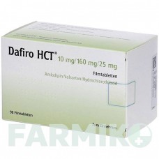ДАФИРО (DAFIRO) 10 мг/160 мг/25 мг таблетки 98 шт - Валсартан, Амлодипин, Гидрохлоротиазид FD PHARMA