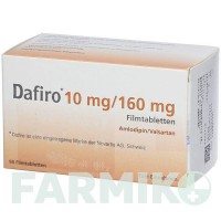 ДАФІРО (DAFIRO) 10 мг/160 мг таблетки 98 шт - Валсартан, Амлодипін KOHLPHARMA